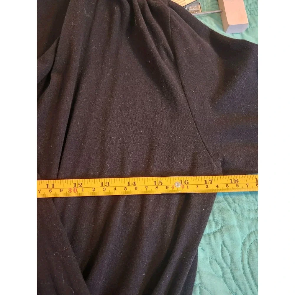 Anthropologie Sundry Size 2 Black Knee‎ Length Cotton/Spandex Ruched Dress - Picture 7 of 9